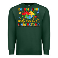 Sports Green puzzle heart inclusivity message Premium Sweatshirt - LillyAllenDesigns