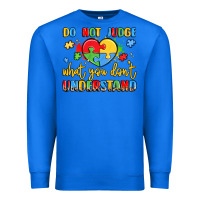 True Royal puzzle heart inclusivity message Premium Sweatshirt - LillyAllenDesigns