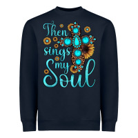 Navy then sings my soul cross Heavyweight Sweatshirt - JahusDesignShop