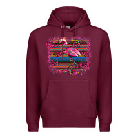 Burgundy Flamingo Christmas Premium Hoodie - Bettercallsaul
