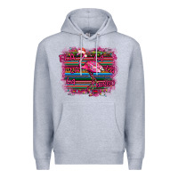 Heather Grey Flamingo Christmas Premium Hoodie - Bettercallsaul