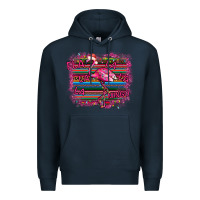 Navy Flamingo Christmas Premium Hoodie - Bettercallsaul