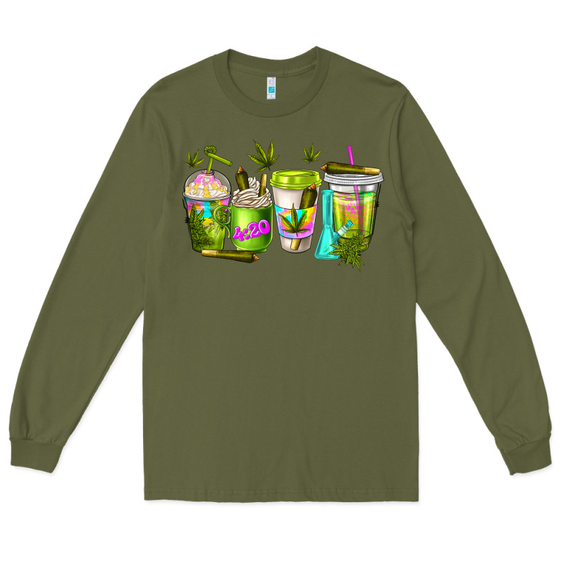 Coffee Cups Long Sleeve Tee by NancyCooperArtShop | Teevron