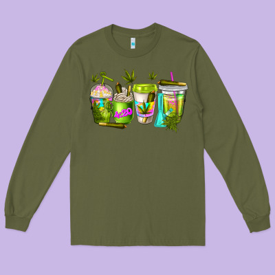Coffee Cups Long Sleeve Tee Designed By Nancycooperartshop