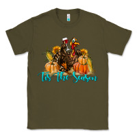 Army Green Western Fall Turkey Tis The Season Classic Tee - LillyAllenDesigns