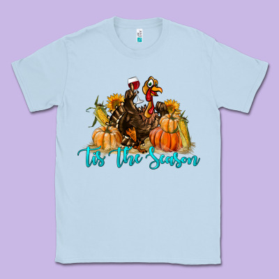 Western Fall Turkey Tis The Season Classic Tee Designed By Lillyallendesigns