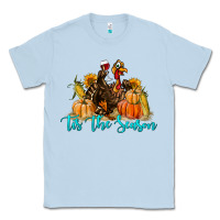 Dusty Blue Western Fall Turkey Tis The Season Classic Tee - LillyAllenDesigns