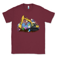 Burgundy easter excavator gnome egg leopard Classic Tee - Artiststas