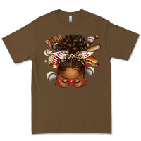 Cacao baseball afro messy bun Premium Tee - texasbilliewilder