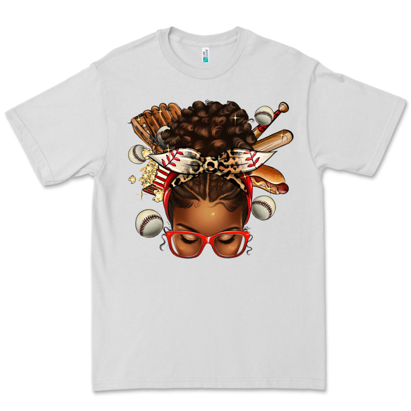 Baseball Afro Messy Bun Premium Tee by texasbilliewilder | Teevron