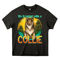 Asphalt life is better with a collie Heavy Core Tee - texasbilliewilder
