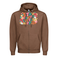 Chestnut stay trippy little hippie Zipper Hoodie - MaliasSmallBusiness