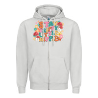 Dove Grey stay trippy little hippie Zipper Hoodie - MaliasSmallBusiness
