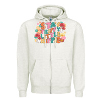 Oatmeal Heather stay trippy little hippie Zipper Hoodie - MaliasSmallBusiness