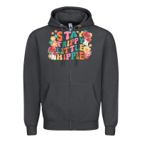Smoke stay trippy little hippie Zipper Hoodie - MaliasSmallBusiness