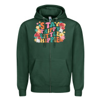 Sports Green stay trippy little hippie Zipper Hoodie - MaliasSmallBusiness