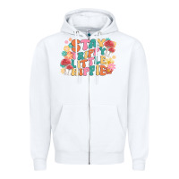 White stay trippy little hippie Zipper Hoodie - MaliasSmallBusiness