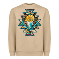 Cowhide Leopard Bull Skull Aztec Heavyweight Sweatshirt | Teevron