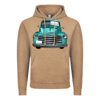 Vintage Coffee western truck front view Vintage Hoodie - FaDigitalArtStudio