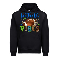 Black Football vibes green and blue Urban Hoodie - HowdyJamesFarm