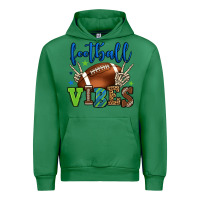 Emerald Football vibes green and blue Urban Hoodie - HowdyJamesFarm