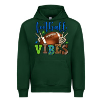 Forest Green Football vibes green and blue Urban Hoodie - HowdyJamesFarm