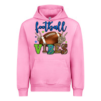 Fuchsia Pink Football vibes green and blue Urban Hoodie - HowdyJamesFarm