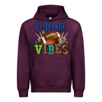 Mauve Wine Football vibes green and blue Urban Hoodie - HowdyJamesFarm