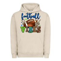 Pigment French Oak Football vibes green and blue Urban Hoodie - HowdyJamesFarm