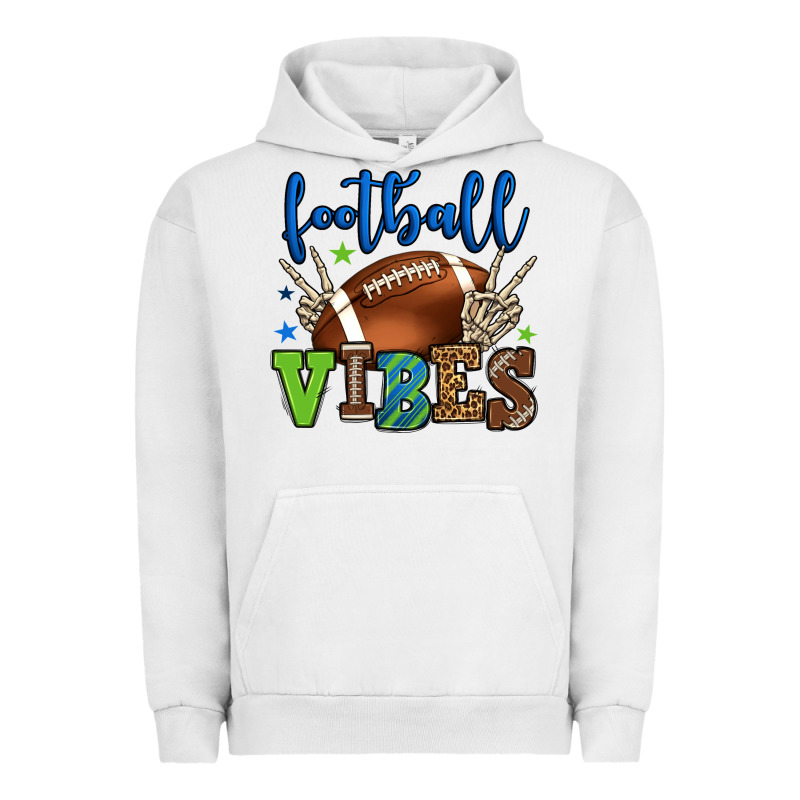 Football Vibes Green And Blue Urban Hoodie by HowdyJamesFarm | Teevron