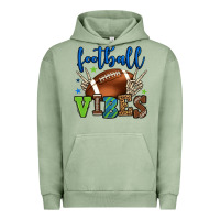 Pigment Oil Green Football vibes green and blue Urban Hoodie - HowdyJamesFarm