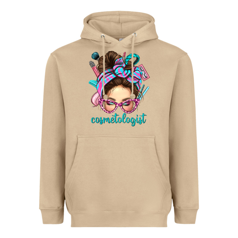 Messy Bun Cosmetologist Bbs Heavyweight Hoodie by BundleAndBundleShop | Teevron
