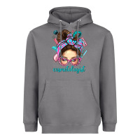 Storm Messy Bun Cosmetologist Bbs Heavyweight Hoodie - BundleAndBundleShop