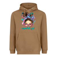 Toasted Coconut Messy Bun Cosmetologist Bbs Heavyweight Hoodie - BundleAndBundleShop