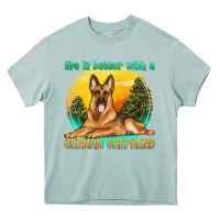 Arona life is better with a german shepherd Heavy Core Tee - texasbilliewilder