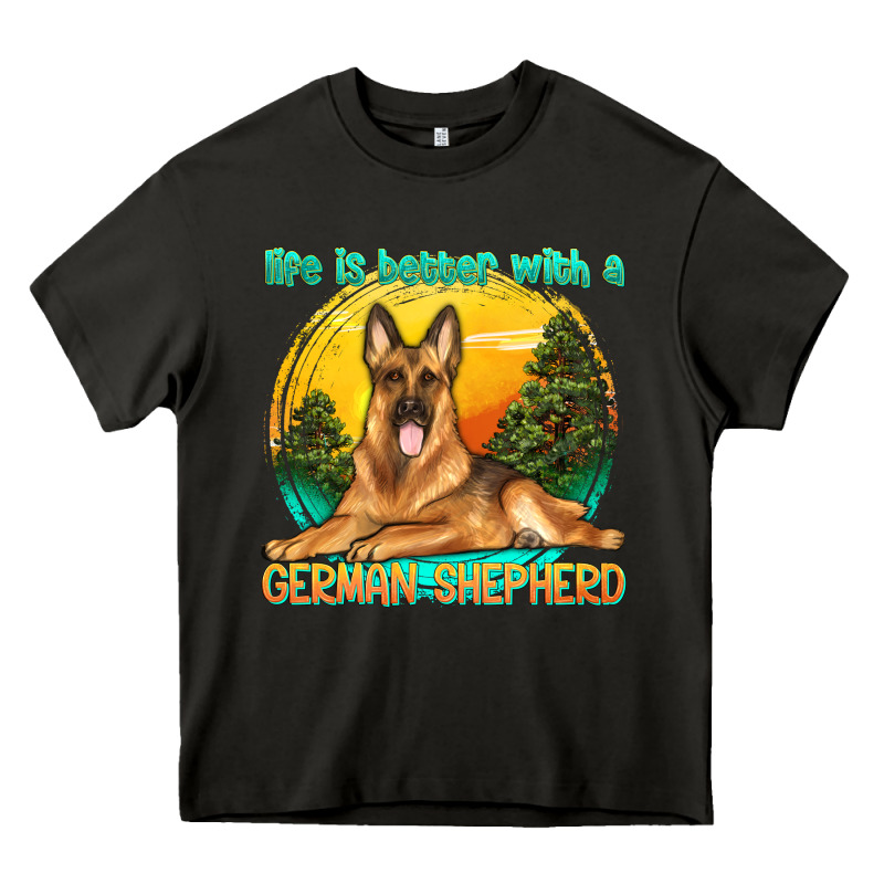Life Is Better With A German Shepherd Heavy Core Tee by texasbilliewilder | Teevron