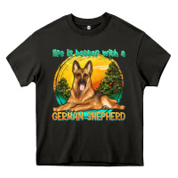 Asphalt life is better with a german shepherd Heavy Core Tee - texasbilliewilder