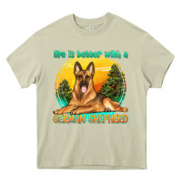 Mossy life is better with a german shepherd Heavy Core Tee - texasbilliewilder