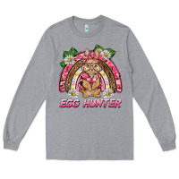 Heather Grey easter pink camouflage egg hunter  bunny rainbow Long Sleeve Tee - BarkalooDesign