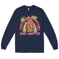 Navy easter pink camouflage egg hunter  bunny rainbow Long Sleeve Tee - BarkalooDesign