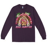 Plum easter pink camouflage egg hunter  bunny rainbow Long Sleeve Tee - BarkalooDesign