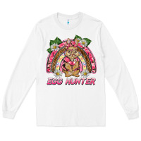 White easter pink camouflage egg hunter  bunny rainbow Long Sleeve Tee - BarkalooDesign