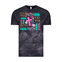 Cloud Black faith with cross Vintage Tee - AdoDesignShop
