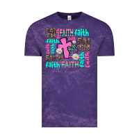 Cloud Purple faith with cross Vintage Tee - AdoDesignShop