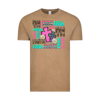 Vintage Coffee faith with cross Vintage Tee - AdoDesignShop