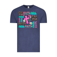 Vintage Denim faith with cross Vintage Tee - AdoDesignShop