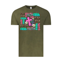 Vintage Olive faith with cross Vintage Tee - AdoDesignShop