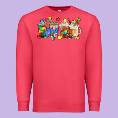 Image Title Puzzlethemed Beverages And Accessories Premium Sweatshirt Designed By Lillyallendesigns