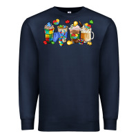 Navy image title puzzlethemed beverages and accessories Premium Sweatshirt - LillyAllenDesigns