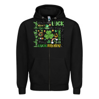 Black st. patricks day Zipper Hoodie - MaliasSmallBusiness